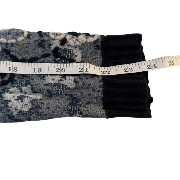 Anthropologie HWR Monogram Emmia Hand Stitched Open Front Cardigan Sweater Med - Picture 12 of 14